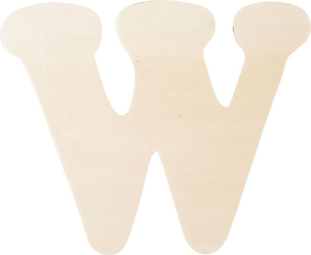 Clayre & Eef Buchstabe W aus Holz 11 cm Natur