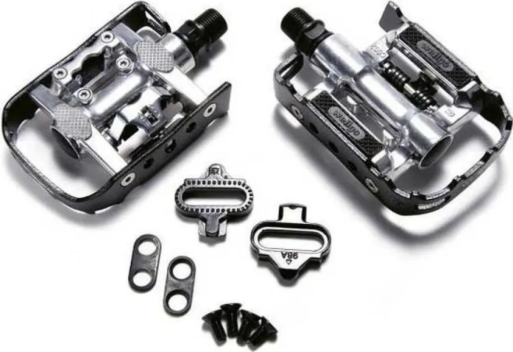 Pedali Gurpil SPD-C002 Argento: Alluminio per Bici MTB e City