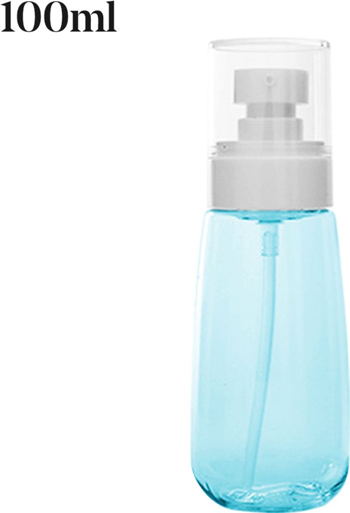 30/60/80/100 ml Flüssigseife Shampoo Lotion Duschgel Pumpenflasche leerer Spender-Transparentes Blau ,Größen:100ML