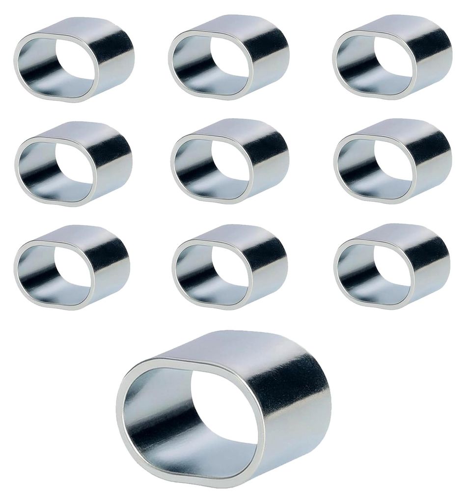 10 Stück Würgeklemme 8mm 10mm Presshülsen Seilklemme für Planenseil PKW Anhänger Auto