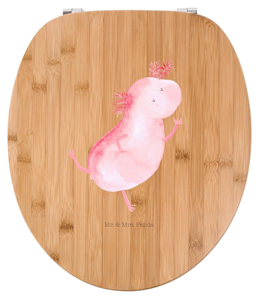 Mr. & Mrs. Panda Klobrille Axolotl Tanzen - Transparent - Geschenk, Toiletten-Sitz, Toilettenbrille, Freundin, WC Brille, Toilettendeckel, Schwanzl...
