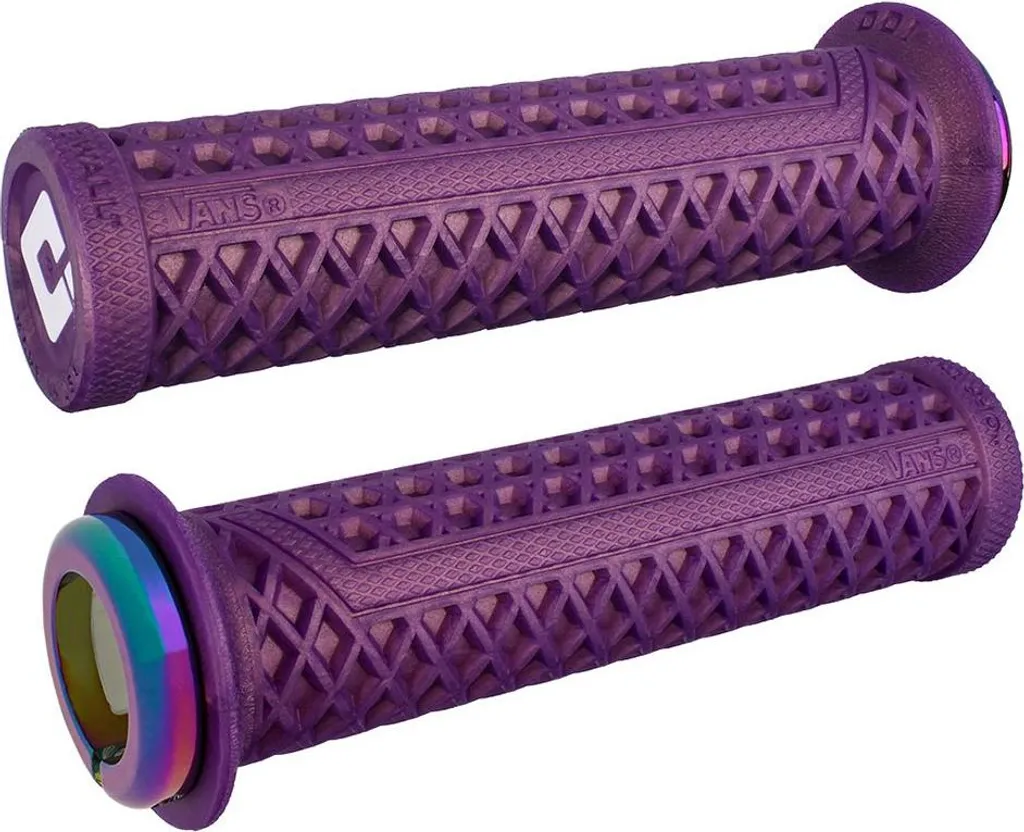 Poignées Vans V2.1 Lock-On violet irisé pour vélo et BMX avec bagues ODI