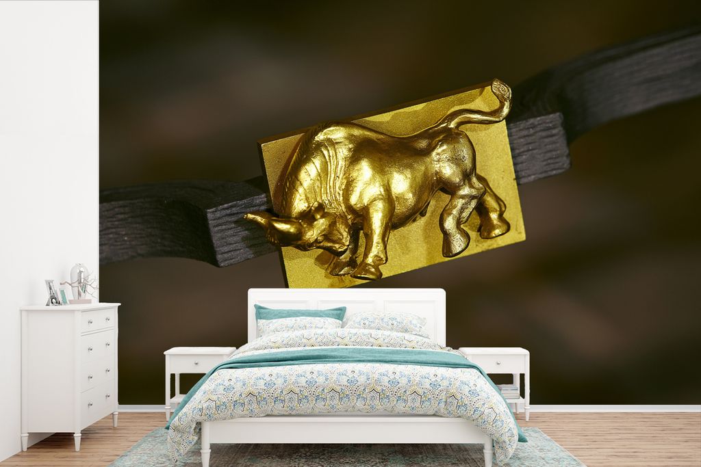 MuchoWow Fototapete für Wohnzimmer oder Schlafzimmer Wandtapete Vinyl Motivtapete Das Sternbild Stier auf einem Gürtel - 330x220 cm - Fototapeten