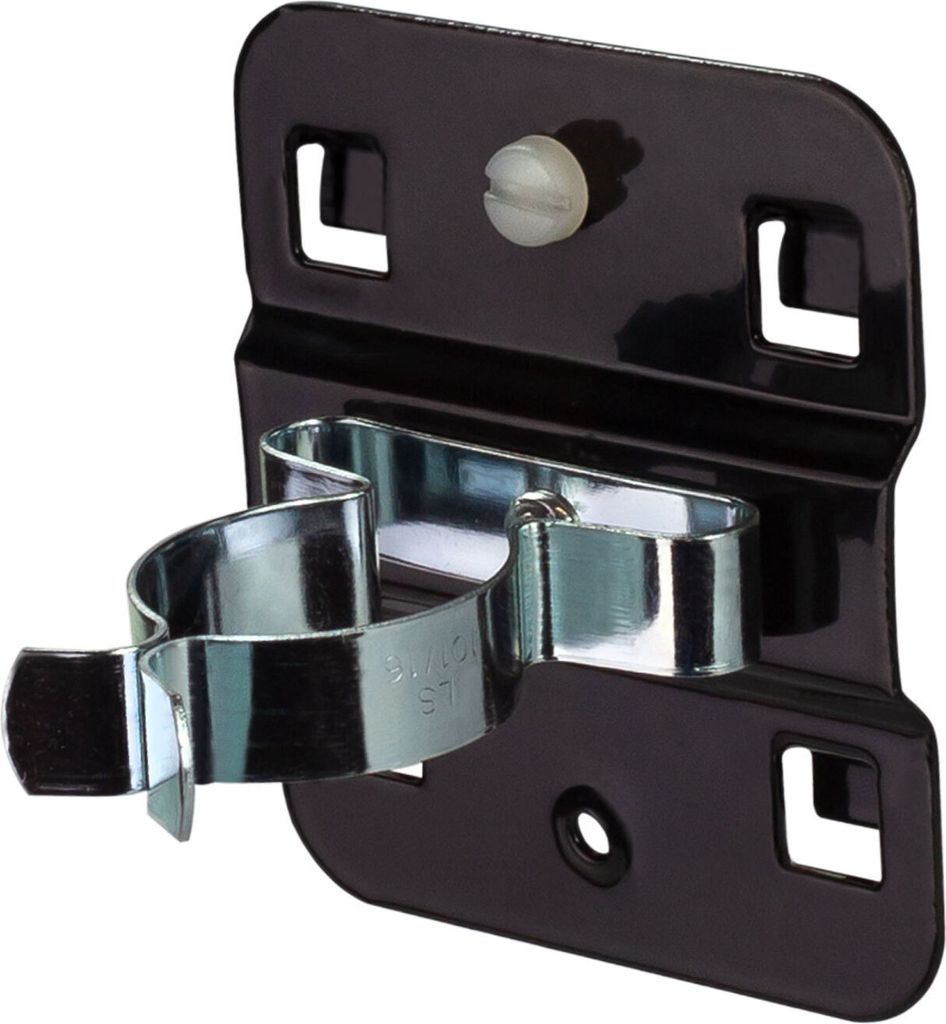 Werkzeugklemme einfach für Lochplatte | Ø28mm | Tiefschwarz