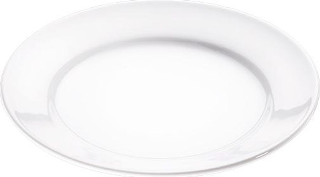 12x Flacher Teller, reinweißes Hotelporzellan, Serie Isabell, Ø 170 mm