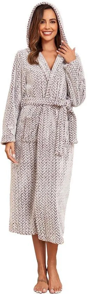Robe de chambre moelleuse XXL avec capuche - Peignoir de bain cocooning
