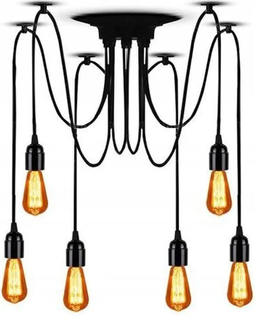Solution Éclairage Grand Volume Toolight Spider 6 Noir Ajustable JDL-01