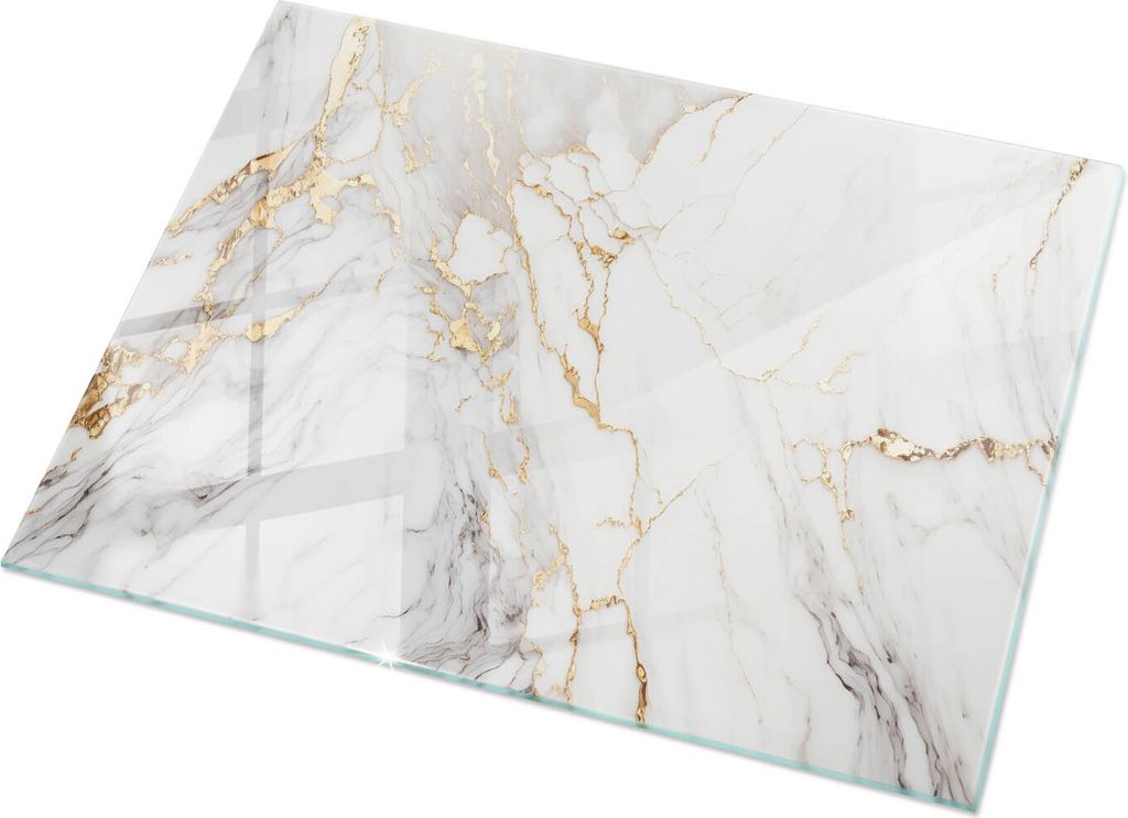 Eleganter Marmor mit Adern– Küchenarbeitsplatte – Glasplatte Küche – Glasarbeitsplatte – Küchenplatte Glas – Arbeitsfläche Glas – P...