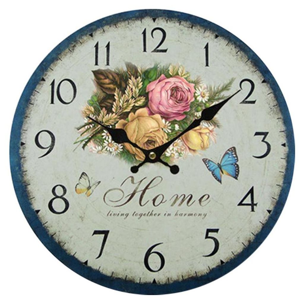 Dekorative Retro-Wanduhr – geräuschlose und gut lesbare Produktbild 
