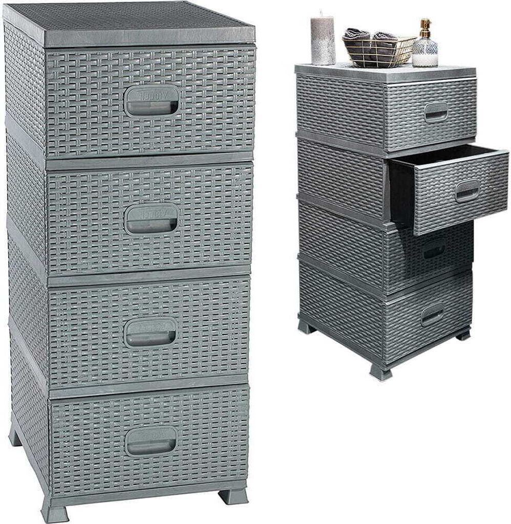 Komoda szafka K9450 szara regał rattan łazienka Obrázok produktu 