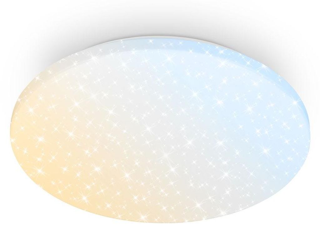 Briloner LED Deckenlampe Fernbedienung Ø34x6cm Rund 24W 2600lm 2700K-6500K Warmweiß bis Tageslichtweiß Dimmbar Weiß - Deckenleuchte Wohnzimmer ...
