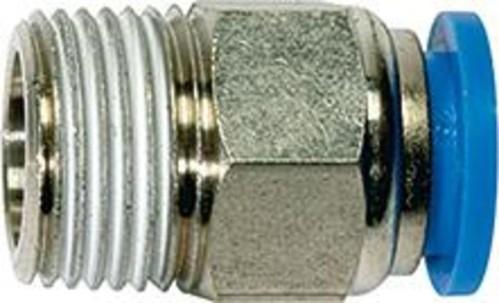 Gerade SteckverschraubungBlaue Serie, R1/4 a., Schlauch-Ø 10 RIEGLER