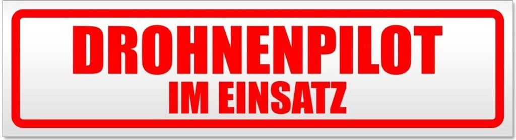 Kiwistar - Autoaufkleber - Rot - 45 x 12 cm - Drohnenpilot Im Einsatz - Hinweis Aufkleber Sticker für Auto, Kfz, Fahrrad, PKW, LKW