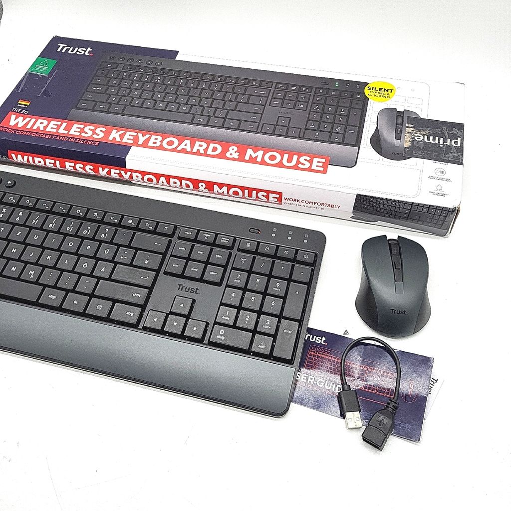 Set Tastiera E Mouse Wireless – Bluetooth 5.0/5.3 + 2.4GHz, Ricaricabili, Silenziosi, Con Tastierino Numerico