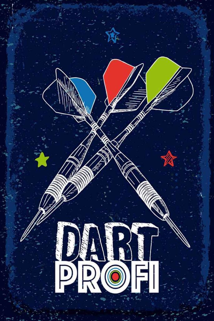 vianmo Holzschild 30x20 cm Sportart Dart Profi Dartpfeile
