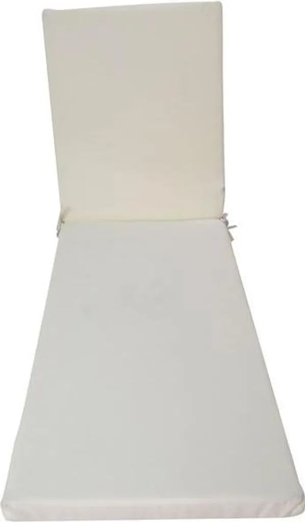 Coussin de Transat Déhoussable Ivoire avec Rembourrage Confortable