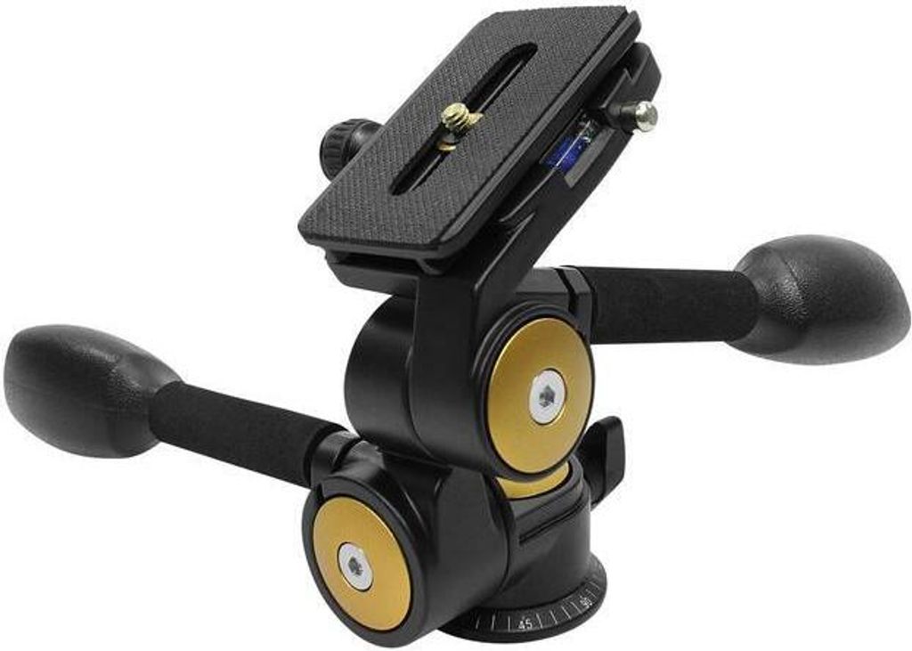 Omegon 3-Wege-Neiger Pro Stativ-Panoramakopf PD80