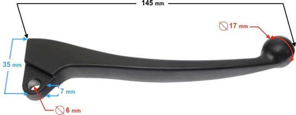 Bremshebel rechts vorne Trommelbremse Roller 4t