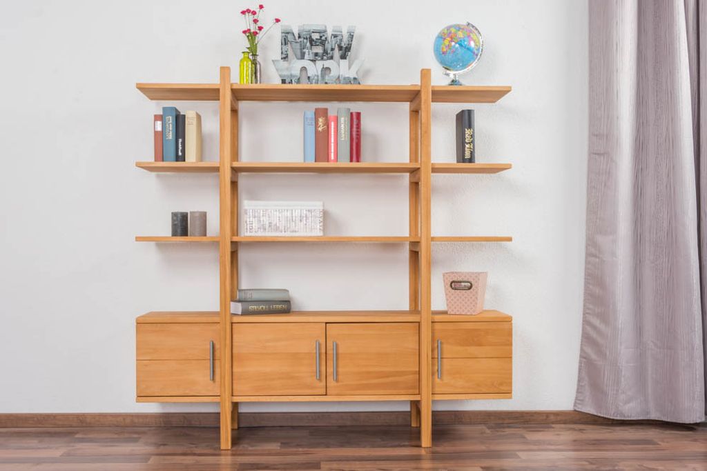 Regal Wooden Nature 131 Kernbuche massiv - 150 x 150 x 38 cm (H x B x T)