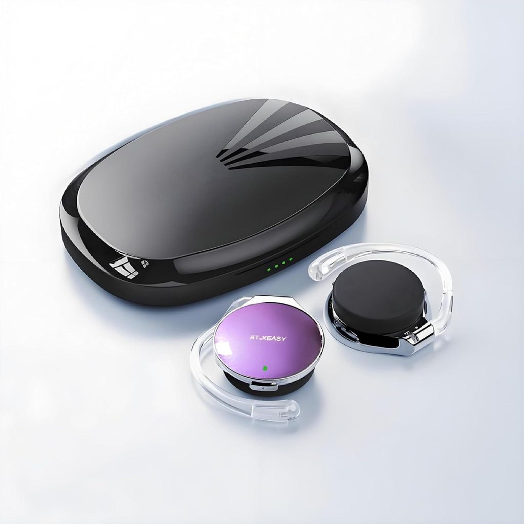 Open Ear Bluetooth 5.4 Kopfhörer Over-Ear mit Mikrofon, 52 Std Musik, 46 Std Anrufe, Kabellos, Clip-On, Multi-Device, Sport & Büro geeignet