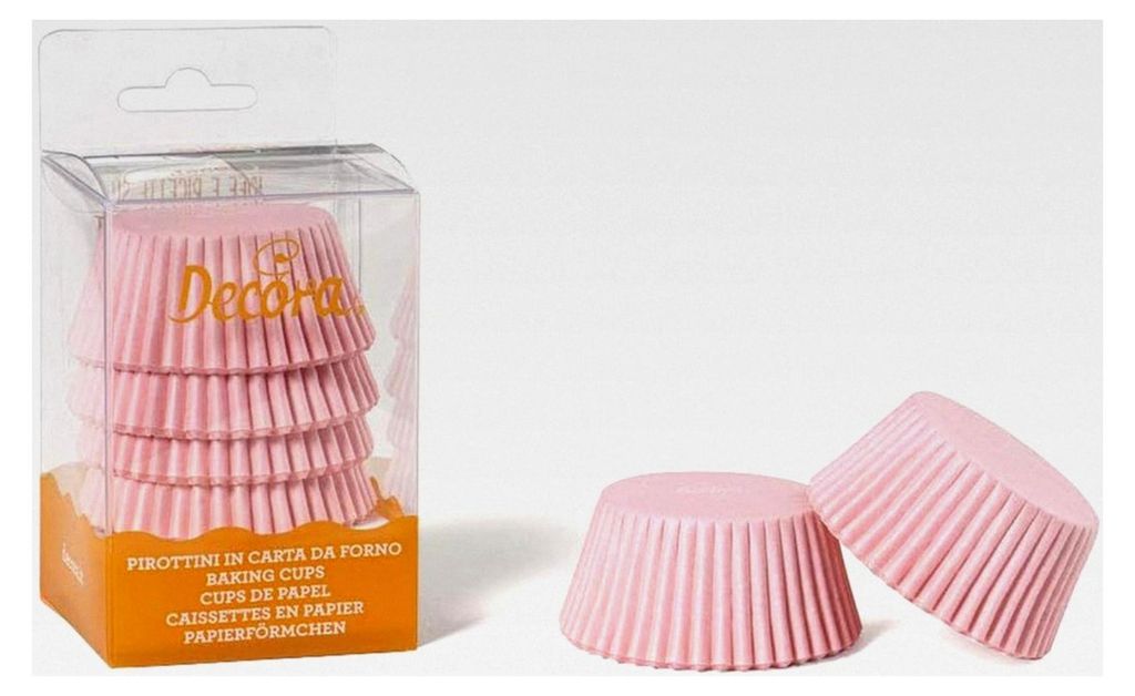 Rosa Muffinförmchen, Praktische Förmchen zum Backen, Servieren und Verschenken von Muffins, Hitzebeständig bis 220 °C, In praktischer Blisterve...