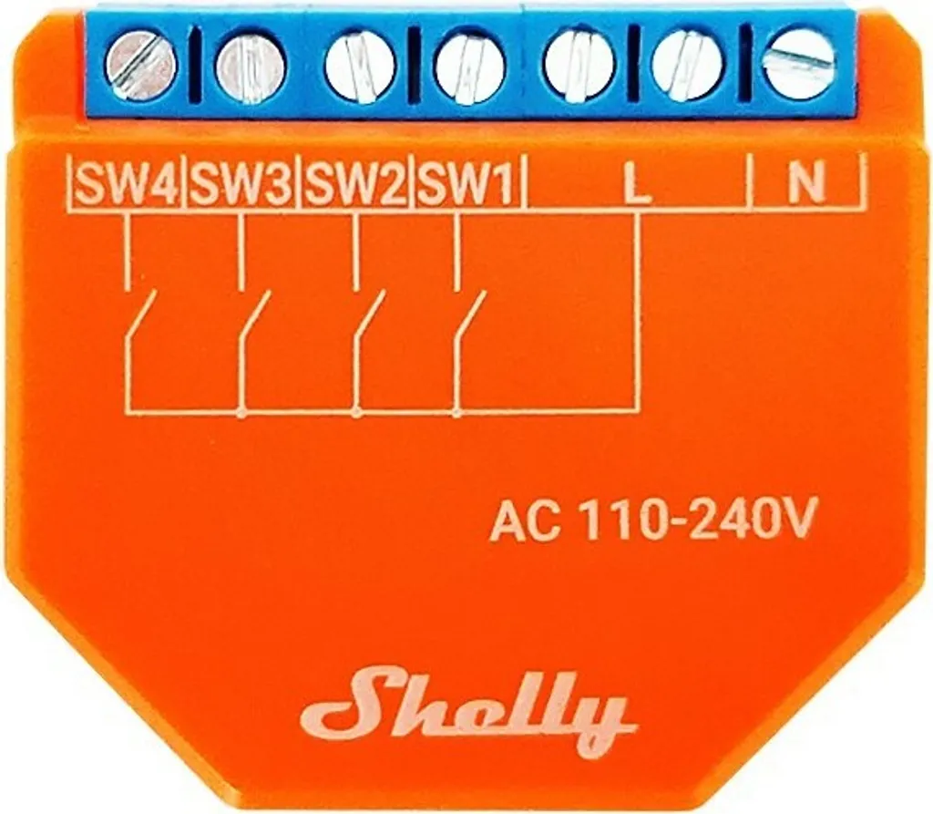 Module de Commande Wi-Fi Shelly Plus i4 pour Interrupteurs Intelligents - 16