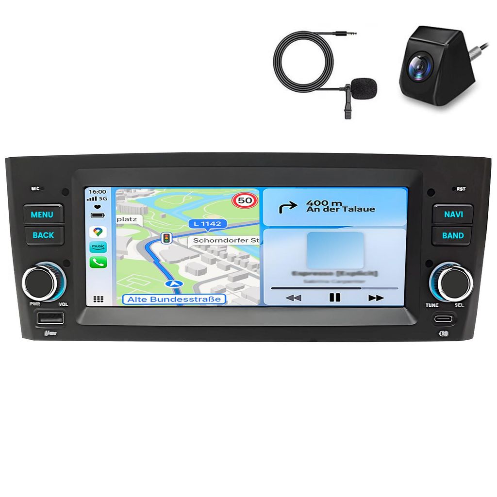 7" Autoradio Rückfahrkamera Für Fiat Grande Punto 2005-2012 Carplay Android Auto Car Multimedia Radio GPS Navi WIFI BT DAB+ SWC 2+64GB