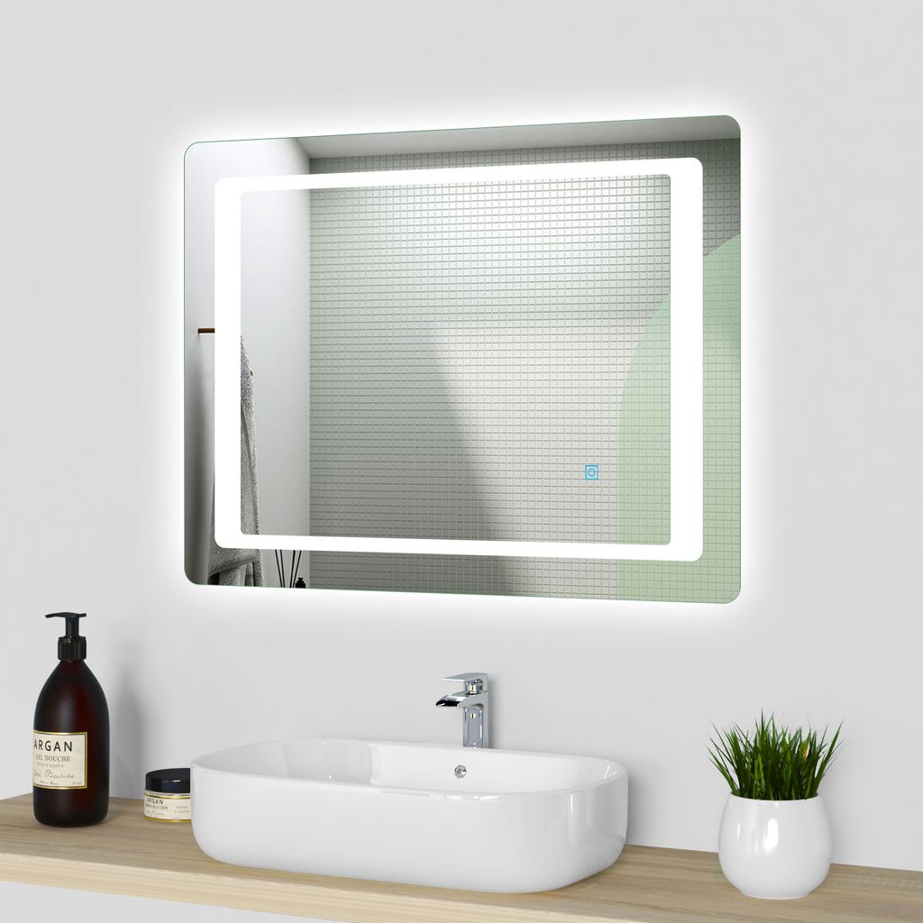 AQUABATOS® BORAS-Serie 100x70 cm LED Wohnen & Einrichten Wohnaccessoires Spiegel Badspiegel 