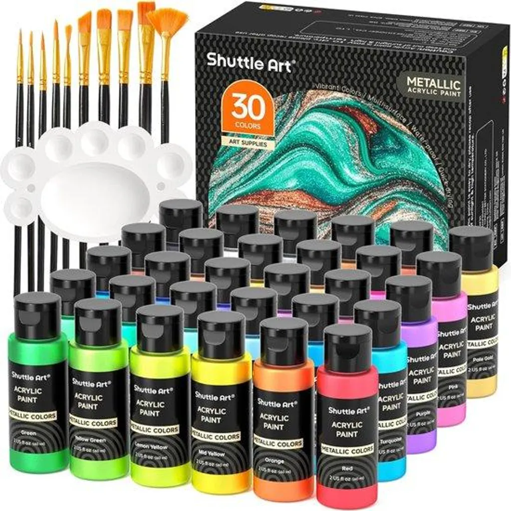 Kit de peinture acrylique multicouleur 30x60ml idéal pour châssis entoilé