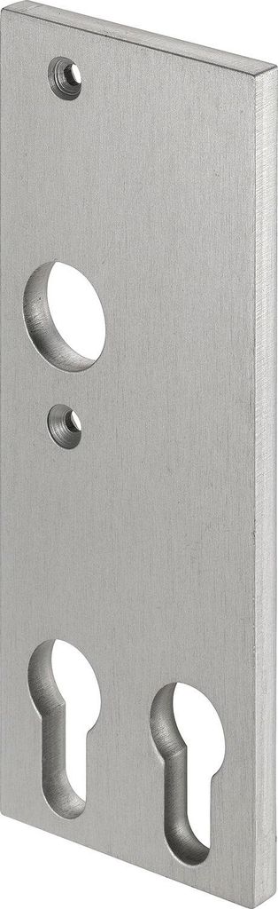 AMF Kurzschild 497DZ mit 2 PZ-Lochungen, eckig, 156 x 62 x 7 mm, silber eloxiert