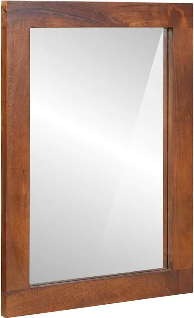 Specchio Parete 50x70 cm Marrone Argento Luxury - Design Moderno