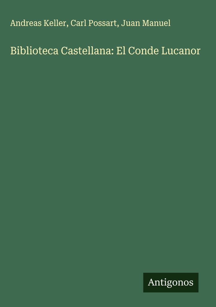 Biblioteca Castellana: Graf Lucanor