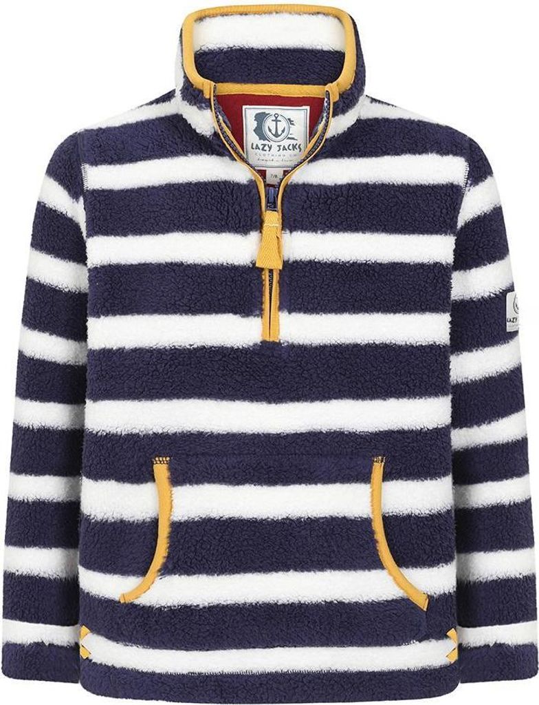 Lazy Jacks - Sweatshirt für Jungen, mit kurzem Reißverschluss LJ184 (140) (Marineblau)