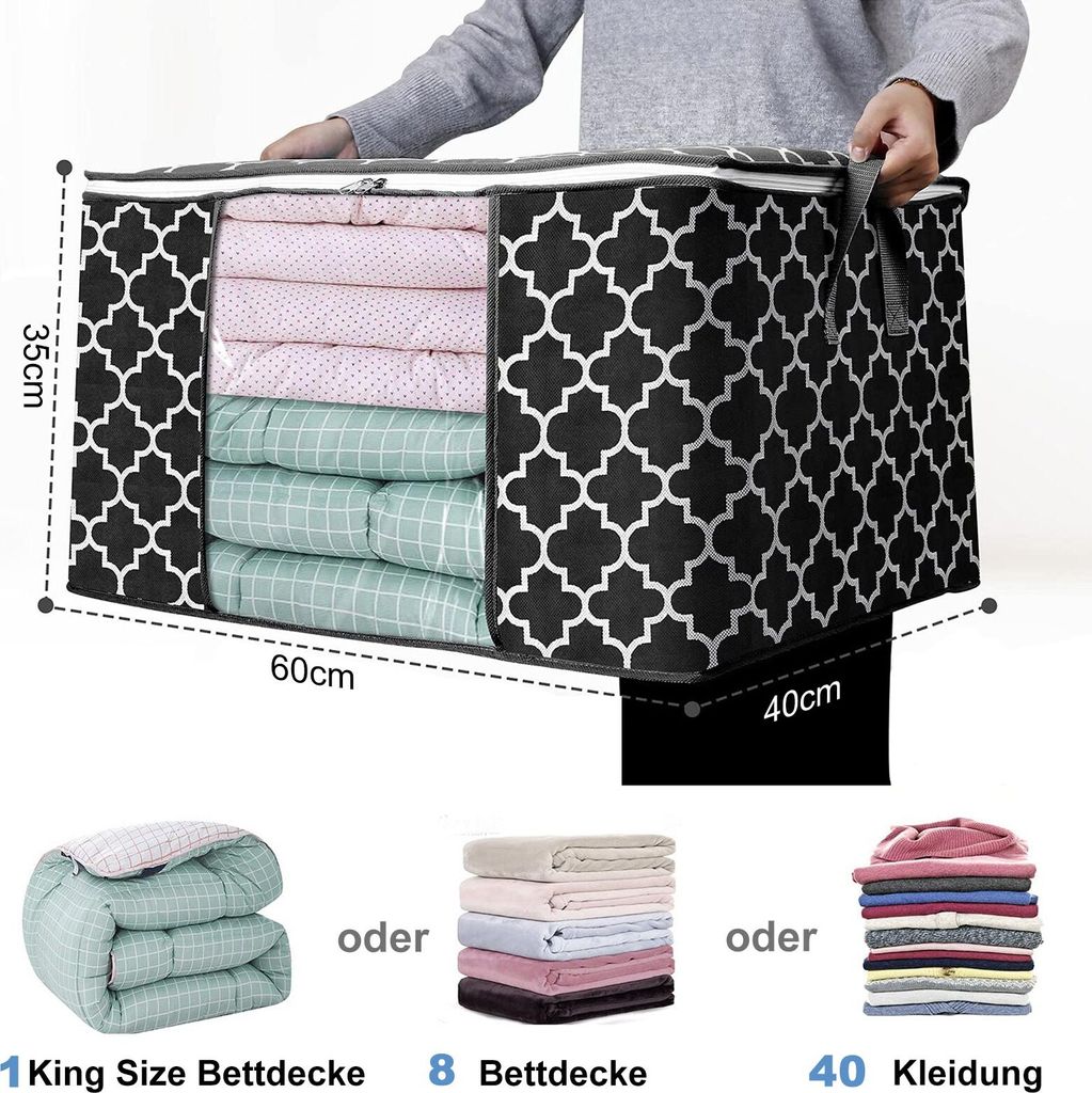 3 Stück Aufbewahrungstasche Faltbarer Aufbewahrungsbox Produktbild 4