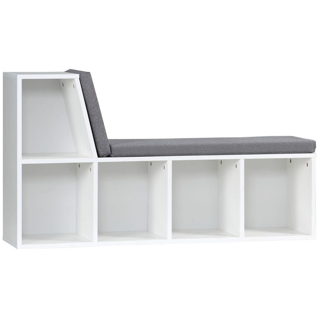 HOMCOM Bibliothèque banc 2 en 1 avec 5 compartiments de Image du produit 
