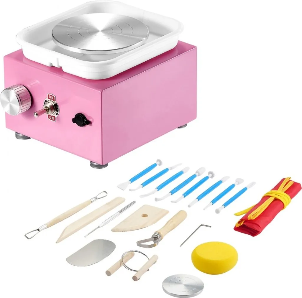 Offerta Mini Tornio Ceramica 320 Giri - Rosa - Kit Bambini 6+ Anni