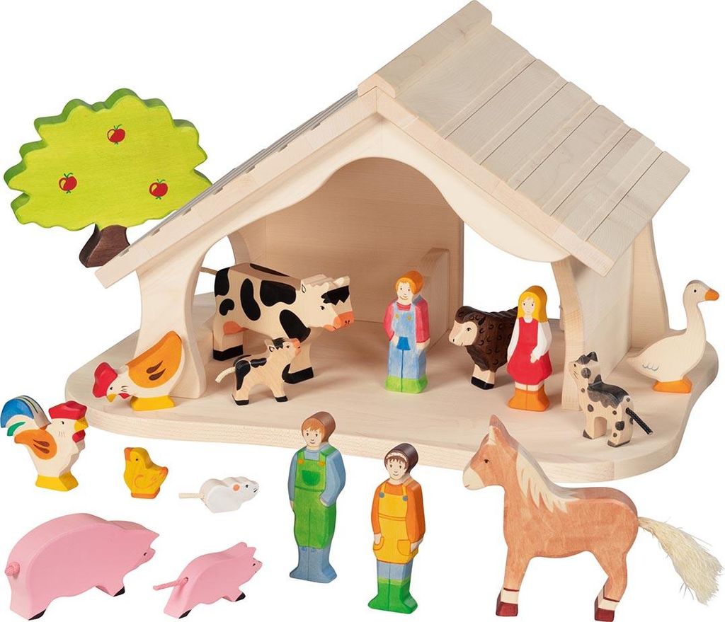 HOLZTIGER Puppenhaus, montiert Produktbild 