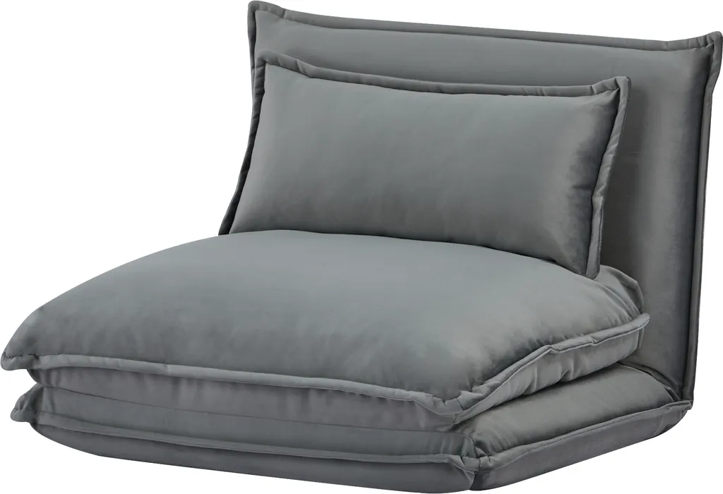 Lit d'appoint 1 place Umeå gris - Fauteuil modulable pour studio - 3