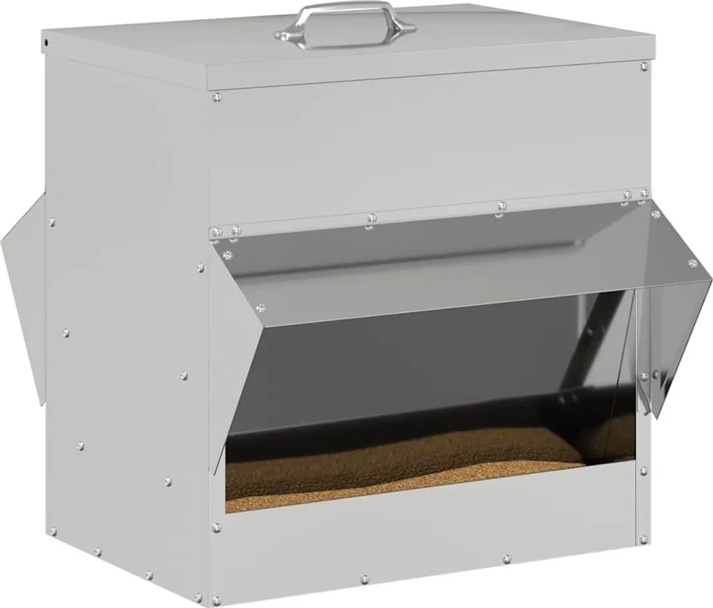 Offerta Mangiatoia Polli Acciaio Zincato vidaXL 40,5x45x41 cm