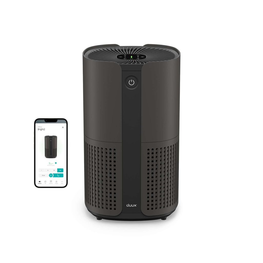 Duux Bright 2 Smart Air Purifier - Luftreiniger allergiker mit 210 CADR, Luftqualitätsanzeige und Ionisator - Reinigt bis zu 99,97% der Verschmutz...