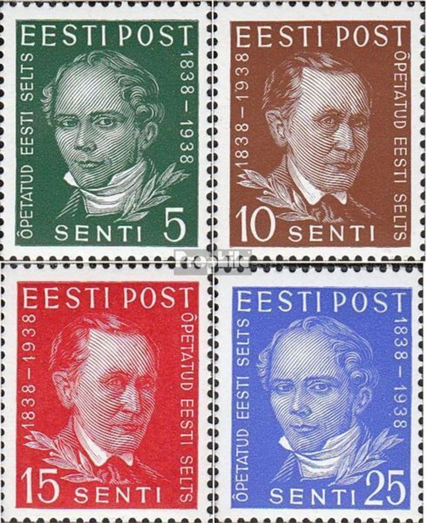 Briefmarken Estland 1938 Mi 138-141 (kompl.Ausg.) gestempelt Gelehrte Estnische Gesellschaft