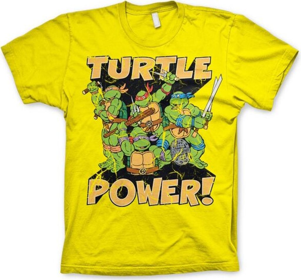 TMNT - Turtle Power! T-Shirt - Medium - Yellow