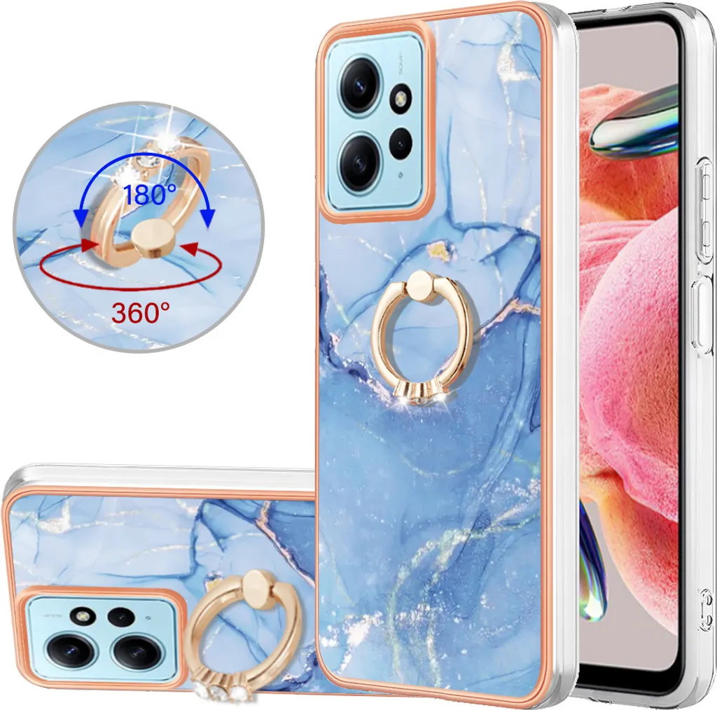 Custodia Professionale Redmi Note 12 4G - TPU Azzurro con Supporto