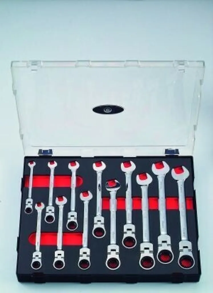 Jeu de clés mixtes à cliquet FORCE K51210F - Coffret de 2400g robuste