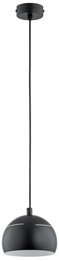 Suspension métal noir pour hauts plafonds luminaire E14 150 cm design