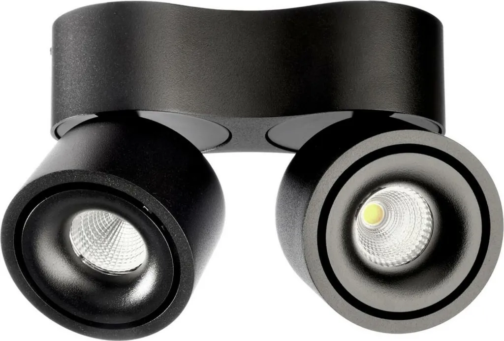 Plafonnier Deko-Light Uni II Mini Double 3000K 15W Noir RAL 9005 348177