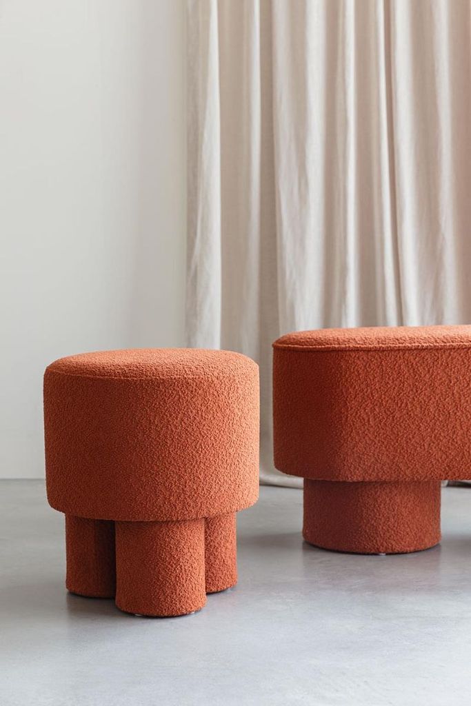 Marcos Sitzhocker Rot / Braun Produktbild 