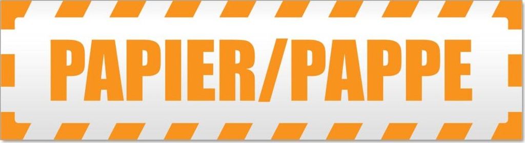 Papier Pappe gestreift Magnetschild Schild magnetisch
