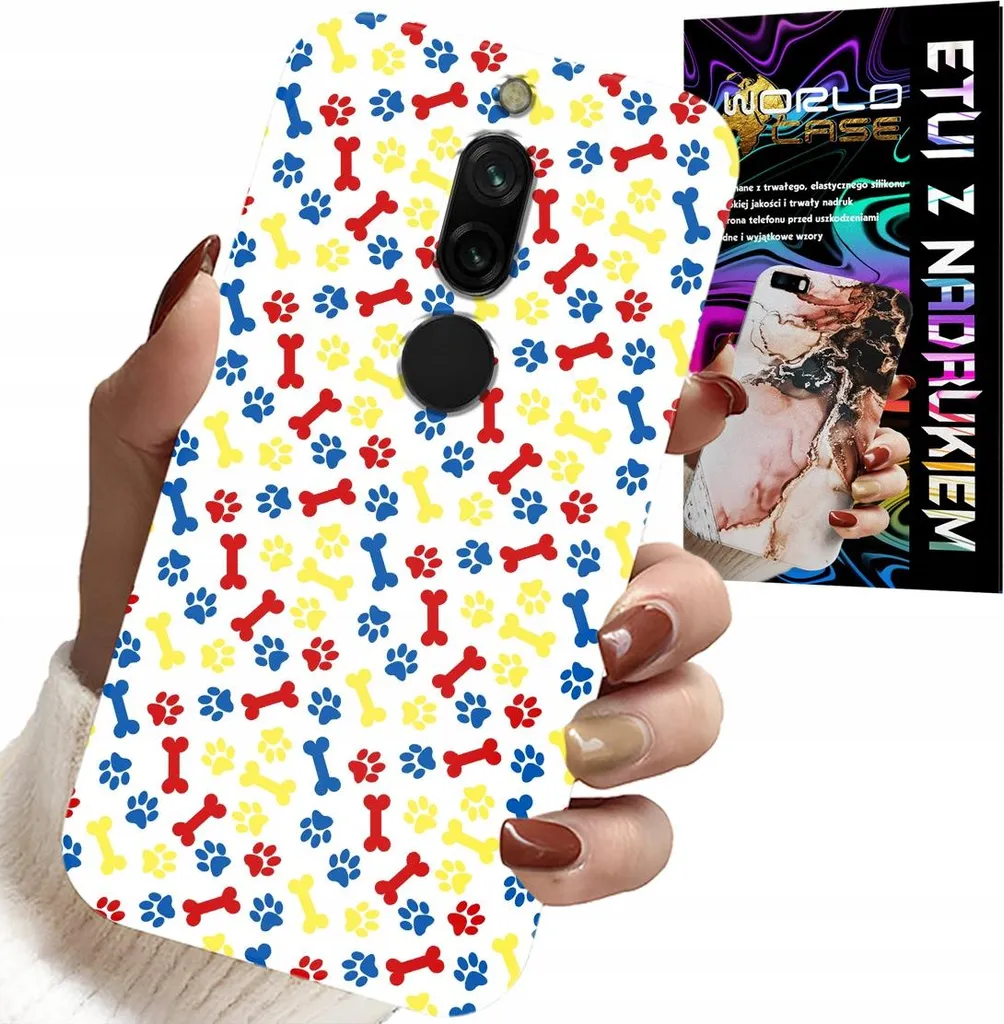 Offerta Cover Xiaomi Redmi 8 + Vetro - Kit Cartoon Cane e Osso