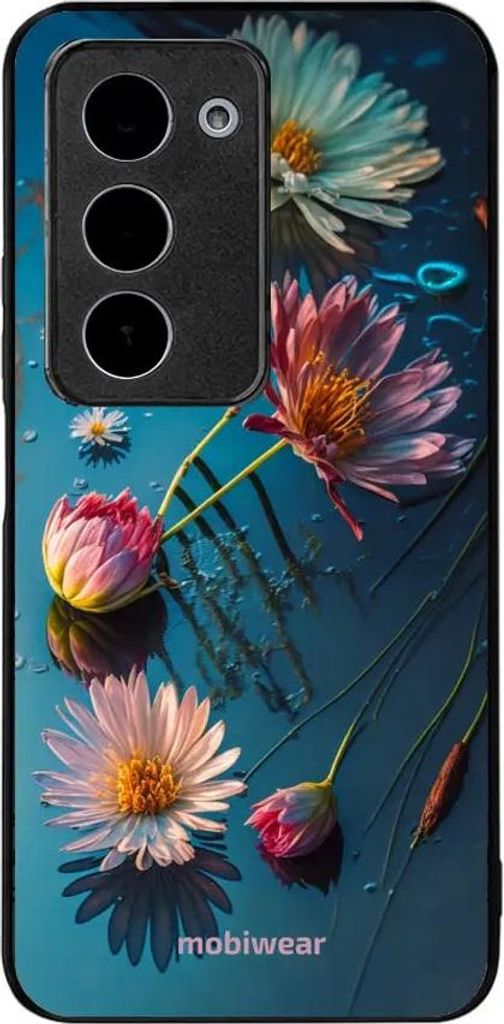 Handyhülle für Xiaomi Redmi 15 5G, Mobiwear Glossy Case, Blau-Blumig